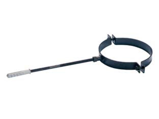 Collare Reggitubo Per Stufe A Pellet Plus Nero Opaco- - Ø Cm.10 - 2 Pezzi