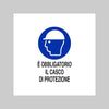Cartello 'Obbligatorio Il Casco Di Protezione' 40X60 Cm - 10 Pezzi