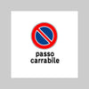 Cartello 'Passo Carrabile' 20X30 Cm - 10 Pezzi