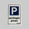 Cartello 'Parcheggio Privato' 20X30 Cm - 10 Pezzi