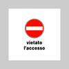 Cartello 'Vietato L'Accesso' 20X30 Cm - 10 Pezzi