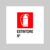 Cartello 'Estintore N°' 20X30 Cm - 10 Pezzi