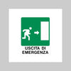 Cartello 'Uscita Di Emergenza Dx' 20X30 Cm - 10 Pezzi