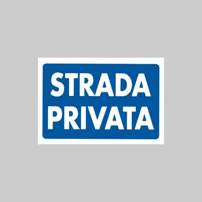 Cartello 'Strada Privata' 20X30 Cm - 10 Pezzi