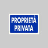 Cartello 'Proprieta' Privata' 20X30 Cm - 10 Pezzi