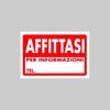 Cartello 'Affittasi' 20X30 Cm - 10 Pezzi