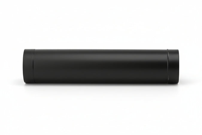Tubo Porcellanato Per Stufe A Legna Nero Opaco Ala Smalto Classic Ø Mm.130X500H. Ala
