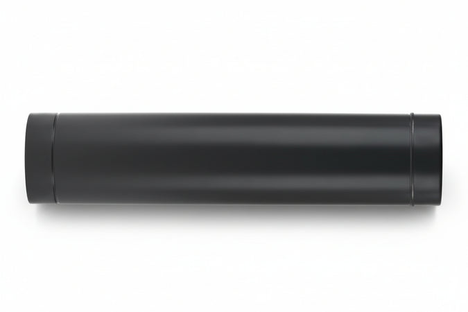 Tubo Porcellanato Per Stufe A Legna Nero Opaco Ala Smalto Classic Ø Mm.140X500H. Ala