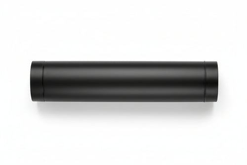 Tubo Porcellanato Per Stufe A Legna Nero Opaco Ala Smalto Classic Ø Mm.150X500H. Ala