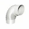 Gomito 90 ° Porcellanato Per Stufe A Legna Bianco Ala Smalto Classic Ee ¸ Mm.90 Ala