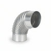 Gomito 90 ° Porcellanato Per Stufe A Legna Bianco Ala Smalto Classic Ee ¸ Mm.100 Ala