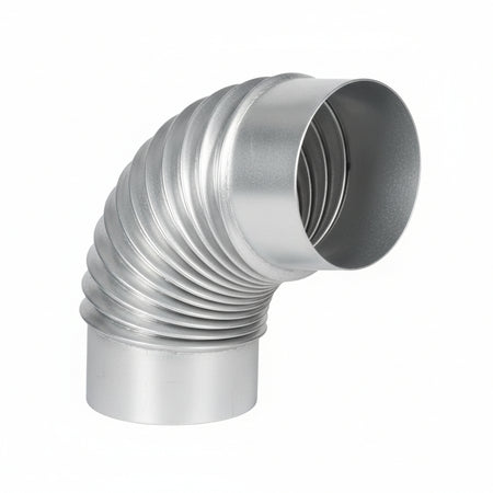 Gomito 90 ° Porcellanato Per Stufe A Legna Bianco Ala Smalto Classic Ee ¸ Mm.120 Ala