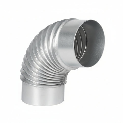 Gomito 90 ° Porcellanato Per Stufe A Legna Bianco Ala Smalto Classic Ee ¸ Mm.120 Ala