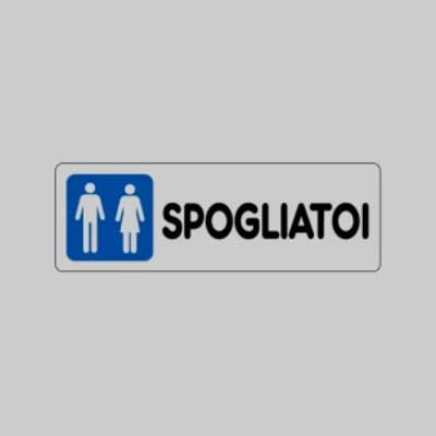 Etichetta 'Spogliatoi Uomo/Donna' 15X15 Cm - 10 Pezzi