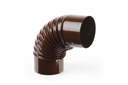 Gomito 90 ° Porcellanato Per Stufe A Legna Marrone Ala Smalto Classic Ee ¸ Mm.80 Ala