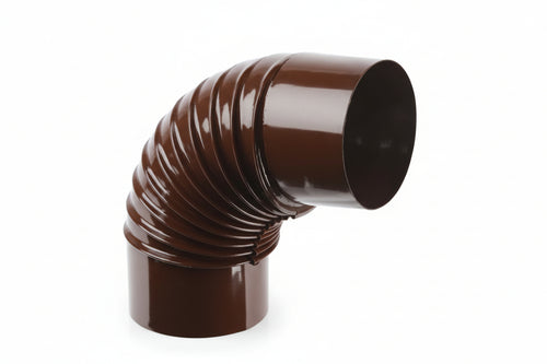 Gomito 90 ° Porcellanato Per Stufe A Legna Marrone Ala Smalto Classic Ee ¸ Mm.120 Ala