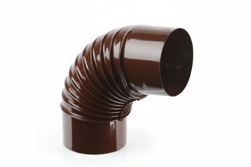 Gomito 90 ° Porcellanato Per Stufe A Legna Marrone Ala Smalto Classic Ee ¸ Mm.130 Ala