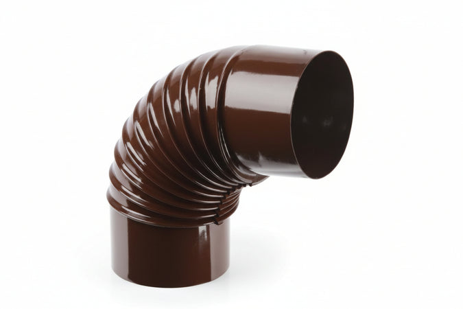 Gomito 90 ° Porcellanato Per Stufe A Legna Marrone Ala Smalto Classic Ee ¸ Mm.140 Ala
