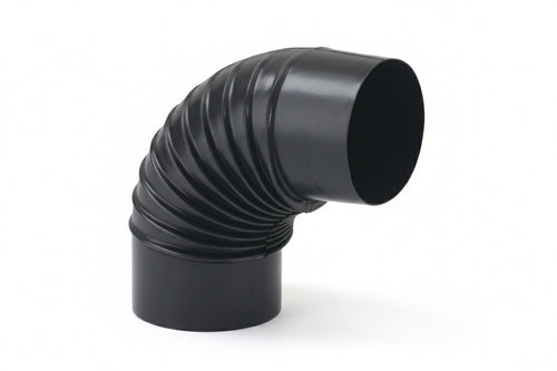 Gomito 90 ° Porcellanato Stufe A Legna Nero Opaco Ala Smalto Classic Ee ¸ Mm.140 Ala