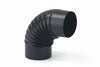 Gomito 90 ° Porcellanato Stufe A Legna Nero Opaco Ala Smalto Classic Ee ¸ Mm.150 Ala