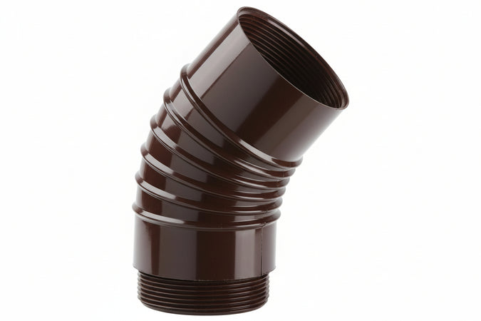 Gomito 45 ° Porcellanato Per Stufe A Legna Marrone Ala Smalto Classic Ee ¸ Mm.100 Ala