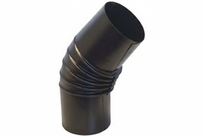 Gomito 45 ° Porcellanato Stufe A Legna Nero Opaco Ala Smalto Classic Ee ¸ Mm.100 Ala