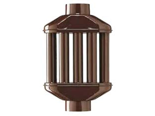 Diffusore Di Calore Porcellanato Marrone Ala Smalto Classic Ø Mm.100X500H. Ala