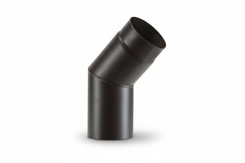 Gomito 45 ° Porcellanato Per Stufe A Legna Nero Opaco Ala Smalto Top Ee ¸ Mm.120 Ala