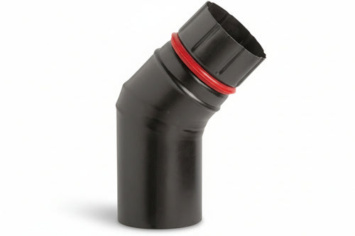 Gomito 45 ° Porcellanato Per Stufe A Pellet Nero Opaco Ala Pellet Eco Ee ¸ Mm.80 Ala