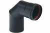 Gomito A 90 ° Per Stufe A Pellet Nero Opaco Ala Pellet Aeternum Ee ¸ Mm.80 Ala