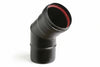 Gomito A 45 ° Per Stufe A Pellet Nero Opaco Ala Pellet Aeternum Ee ¸ Mm.100 Ala