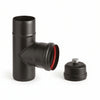 Raccordo A T M/F Per Stufe A Pellet Nero Opaco Ala Pellet Aeternum M/F Ø Mm.100 Ala