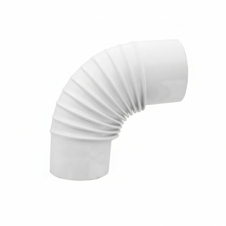 Gomito A 90 ° Porcellanato Per Stufe A Legna Bianco Lucido Ee ¸ Cm.10 Save