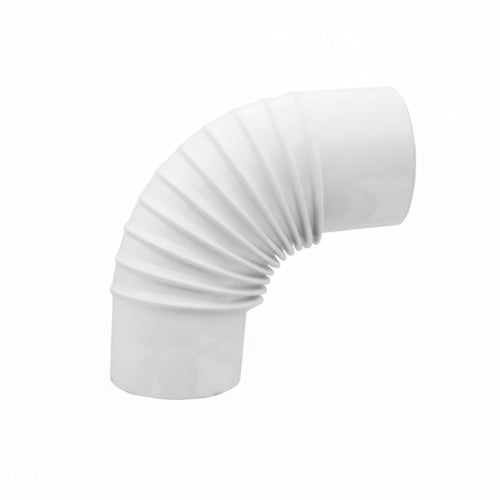 Gomito A 90 ° Porcellanato Per Stufe A Legna Bianco Lucido Ee ¸ Cm.10 Save