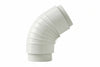 Gomito 45 ° Porcellanato Per Stufe A Legna Bianco Lucido Ee ¸ Cm.10 Save