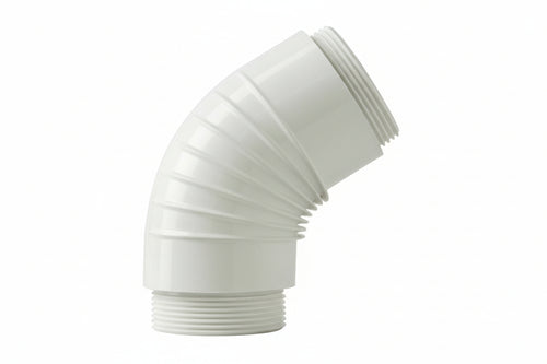 Gomito 45 ° Porcellanato Per Stufe A Legna Bianco Lucido Ee ¸ Cm.10 Save
