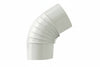 Gomito 45 ° Porcellanato Per Stufe A Legna Bianco Lucido Ee ¸ Cm.13 Save