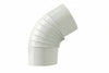 Gomito 45 ° Porcellanato Per Stufe A Legna Bianco Lucido Ee ¸ Cm.14 Save