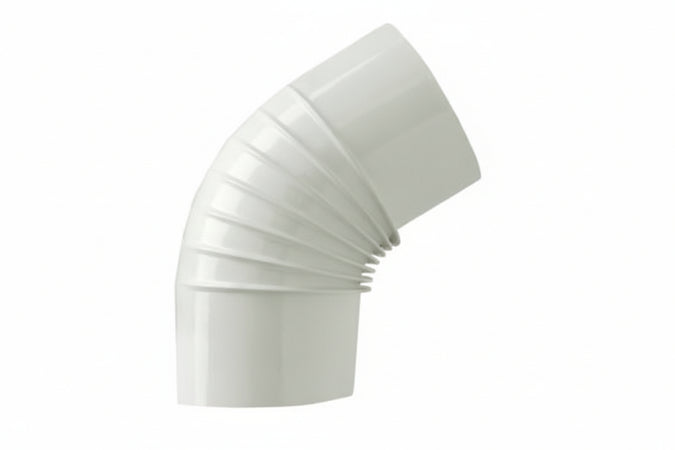 Gomito 45 ° Porcellanato Per Stufe A Legna Bianco Lucido Ee ¸ Cm.14 Save