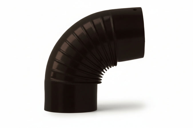 Gomito 90 ° Porcellanato Per Stufe A Legna Nero Opaco Ee ¸ Cm.13 Save