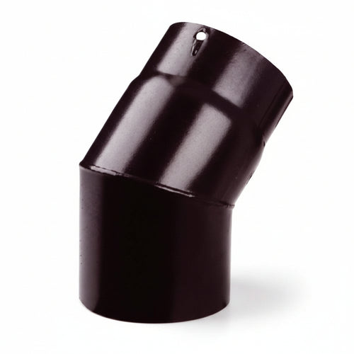 Gomito 45 ° Porcellanato Per Stufe A Legna Nero Opaco Pesante Mm.12 Ee ¸ Cm.13 Save