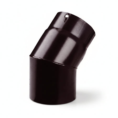 Gomito 45 ° Porcellanato Per Stufe A Legna Nero Opaco Pesante Mm.12 Ee ¸ Cm.14 Save