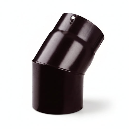 Gomito 45 ° Porcellanato Per Stufe A Legna Nero Opaco Pesante Mm.12 Ee ¸ Cm.14 Save