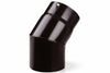 Gomito 45 ° Porcellanato Per Stufe A Legna Nero Opaco Pesante Mm.12 Ee ¸ Cm.15 Save