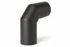 Gomito 90 ° Porcellanato Per Stufe A Legna Nero Opaco Pesante Mm.12 Ee ¸ Cm.12 Save