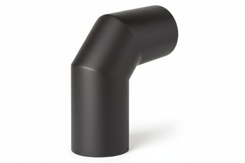 Gomito 90 ° Porcellanato Per Stufe A Legna Nero Opaco Pesante Mm.12 Ee ¸ Cm.12 Save