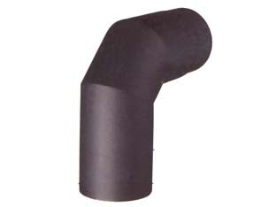 Gomito 90 ° Porcellanato Per Stufe A Legna Nero Opaco Pesante Mm.12 Ee ¸ Cm.13 Save