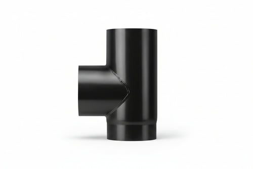 Raccordo A T F/F Porcell. Per Stufe Legna Nero Opaco Pesante Mm.1,2 Ø Cm.15 Save