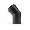 Gomito A 45 ° Per Stufe A Pellet Nero Opaco Pesante Mm.12 Ee ¸ Cm.8 Save