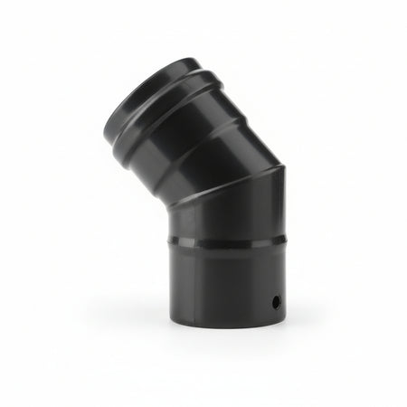 Gomito A 45 ° Per Stufe A Pellet Nero Opaco Pesante Mm.12 Ee ¸ Cm.8 Save